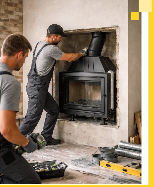 Установка каминных топок в Истре: монтаж, подключение