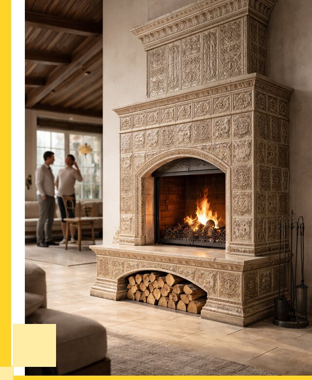 Купить изразцовый камин в Истре от 254000 р. | ЭриданСта