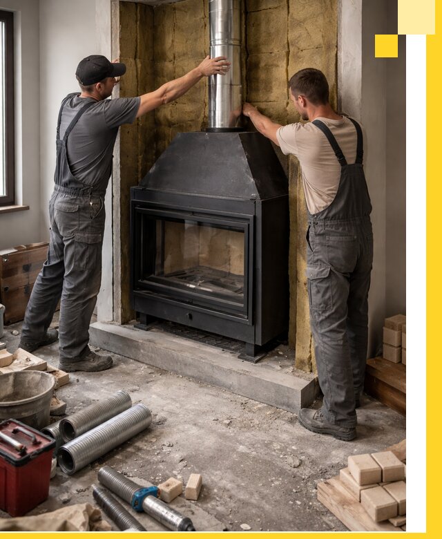 Изготовление и монтаж закрытых каминов в Истре под ключ