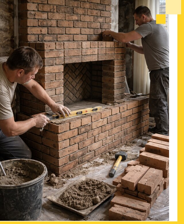 Изготовление и установка кирпичных каминов в Истре