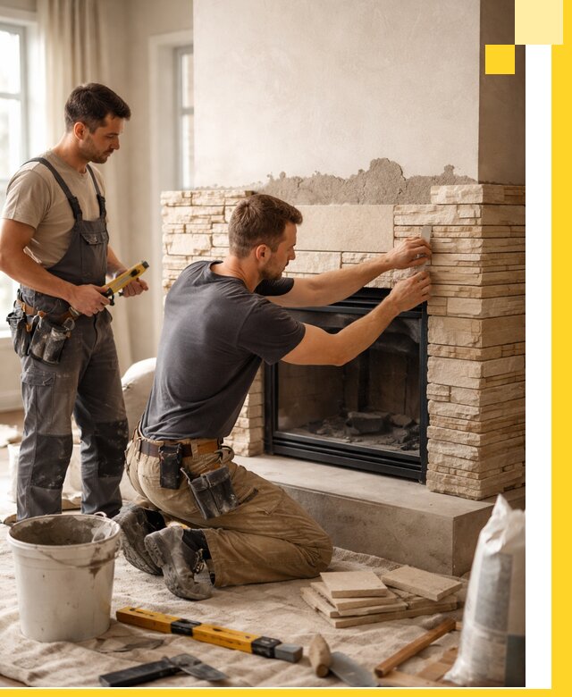 Установка и монтаж каминов для загородного дома в Истре