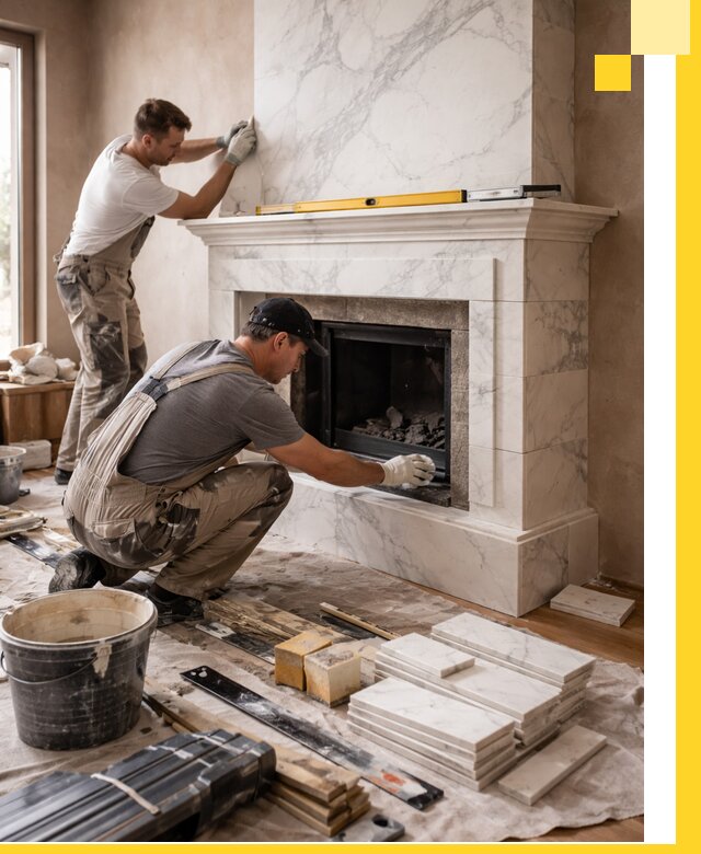 Отделка каминов в Истре качественные облицовочные работы