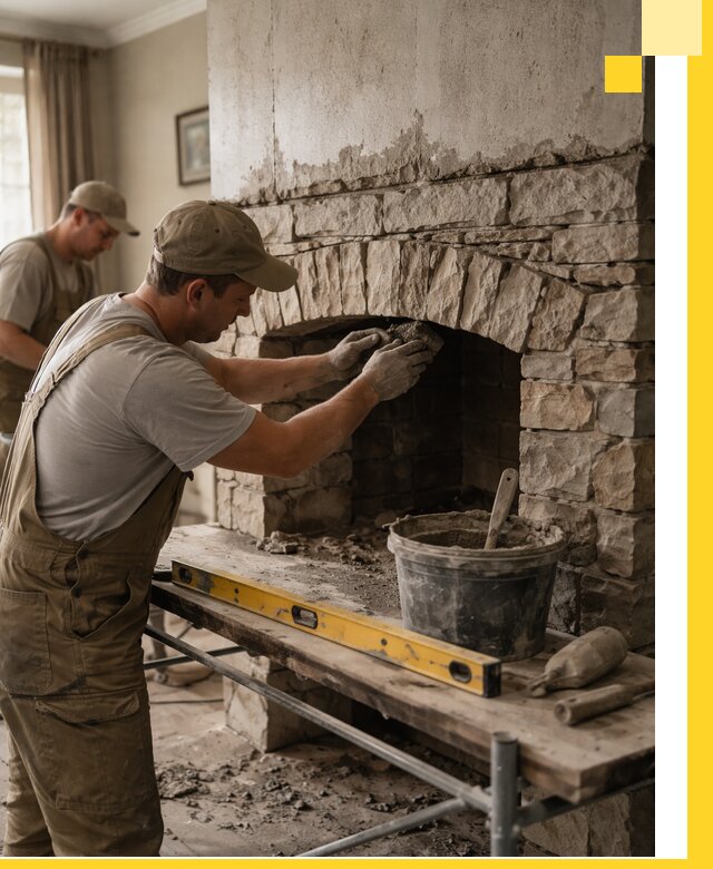 Изготовление каминов под ключ в Истре, монтаж и отделка