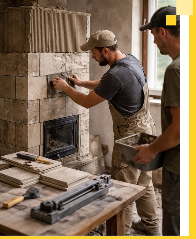 Профессиональная облицовка печей в Истре: керамика и камень