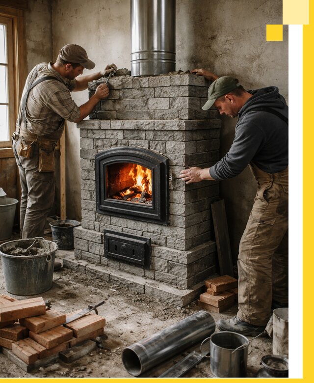 Производство, поставка и монтаж дровяных печей в Истре