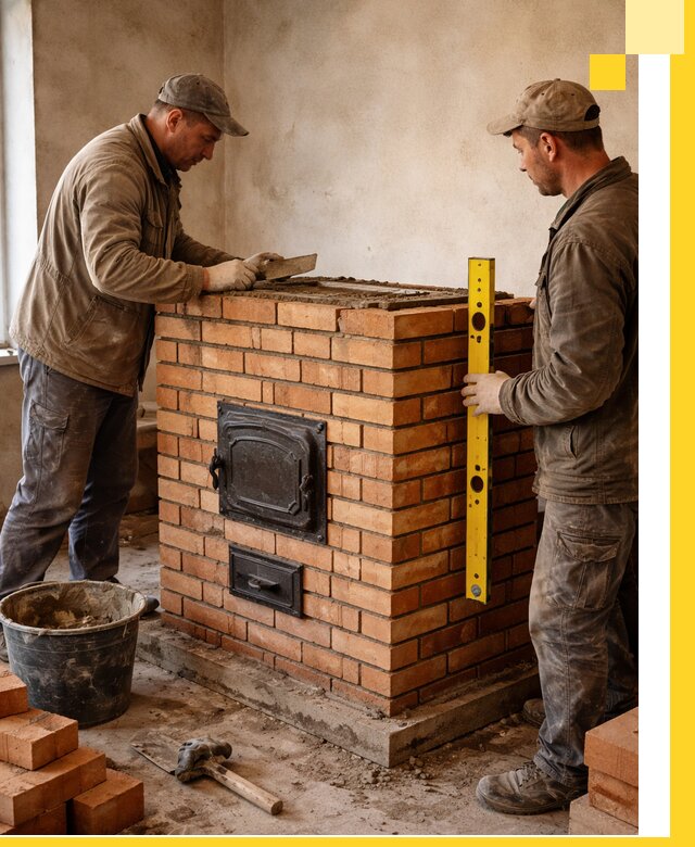 Отопительные печи под ключ в Истре, установка и сборка