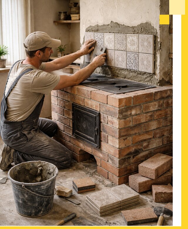 Печи с плитой на заказ монтаж гарантия и сервис в Истре