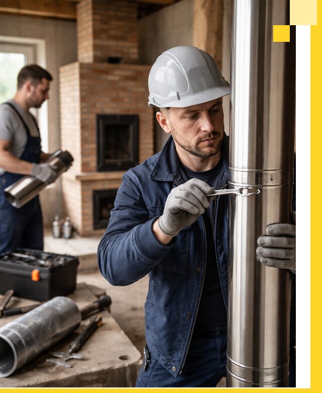 Профессиональный монтаж дымоходов для печей в Истре