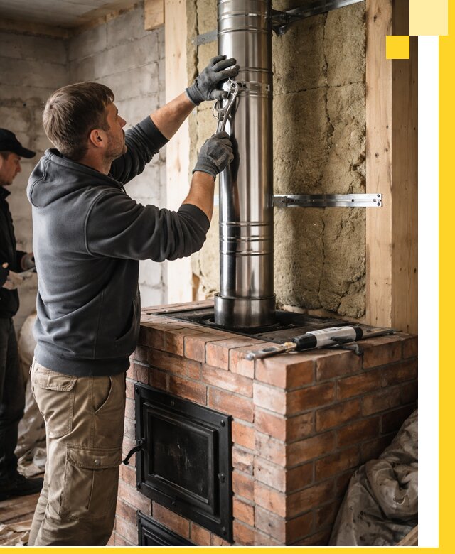Изготовление и монтаж печей и дымоходов под ключ в Истре