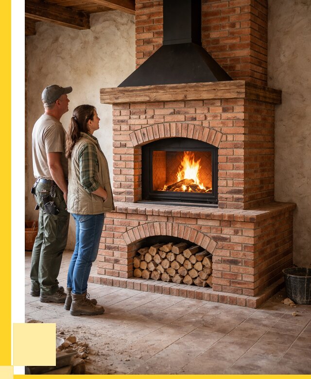 Печи камины из кирпича в Истре от 121920 р. | ЭриданСта