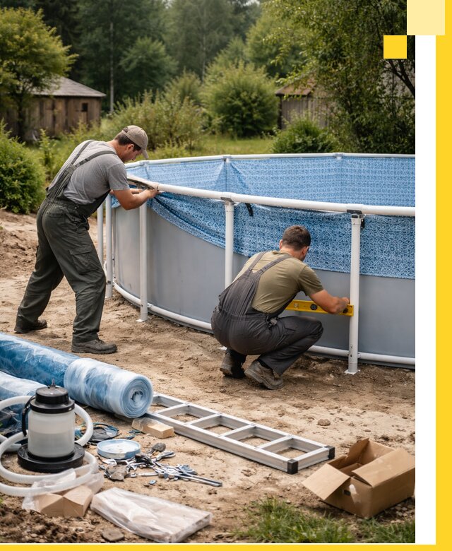 Установка и монтаж каркасных бассейнов в Истре под ключ