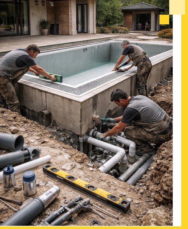 Строительство переливных бассейнов в Истре под ключ