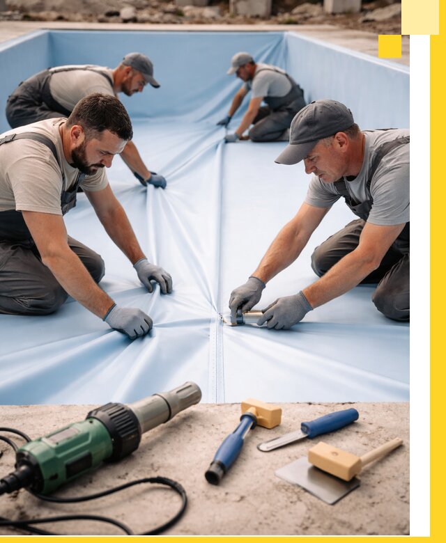 ПВХ пленка для бассейнов с монтажом и гарантией в Истре