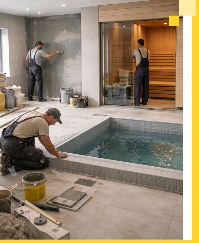 Проектирование и строительство сауны с бассейном в Истре