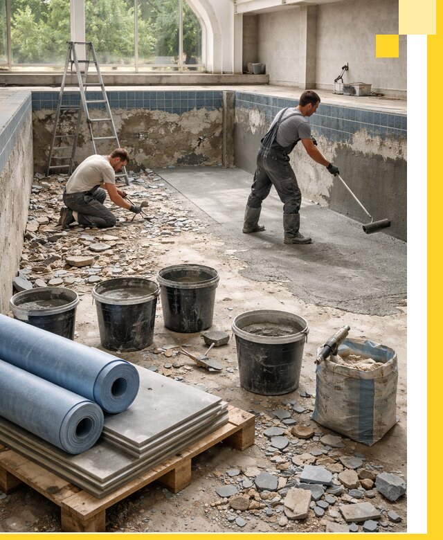 Реконструкция бассейнов в Истре: ремонт, гидроизоляция