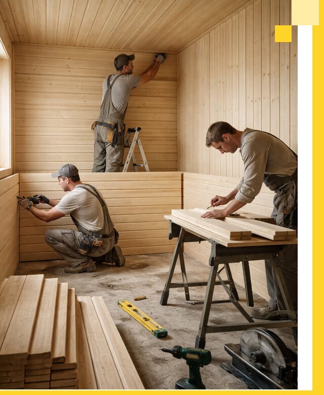 Обшивка саун в Истре из натуральной древесины под ключ