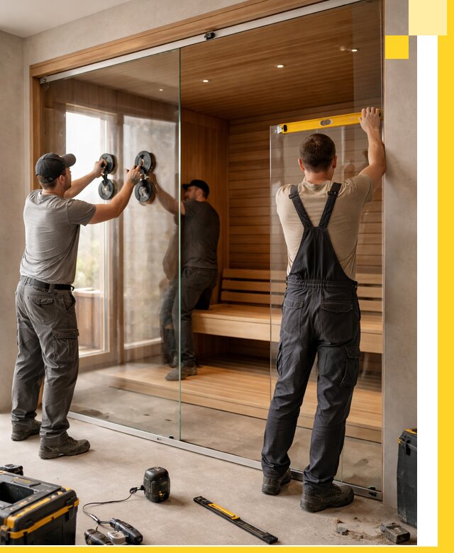 Производство и монтаж стеклянных саун под ключ в Истре