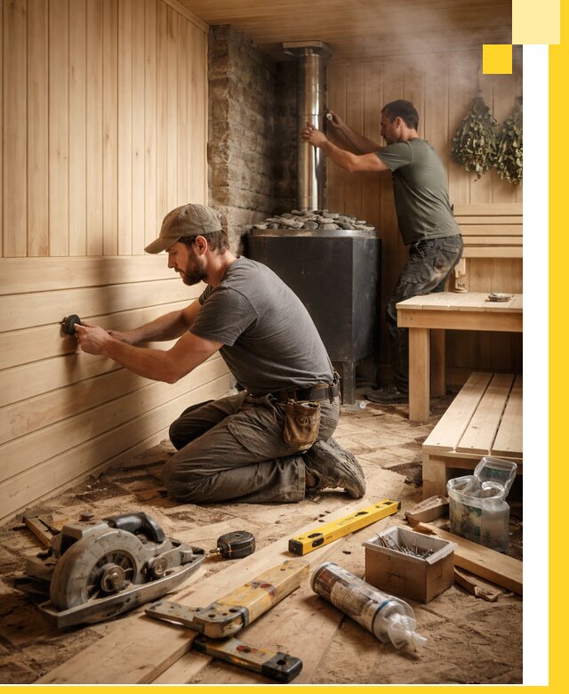 Полное строительство и оснащение парных под ключ в Истре