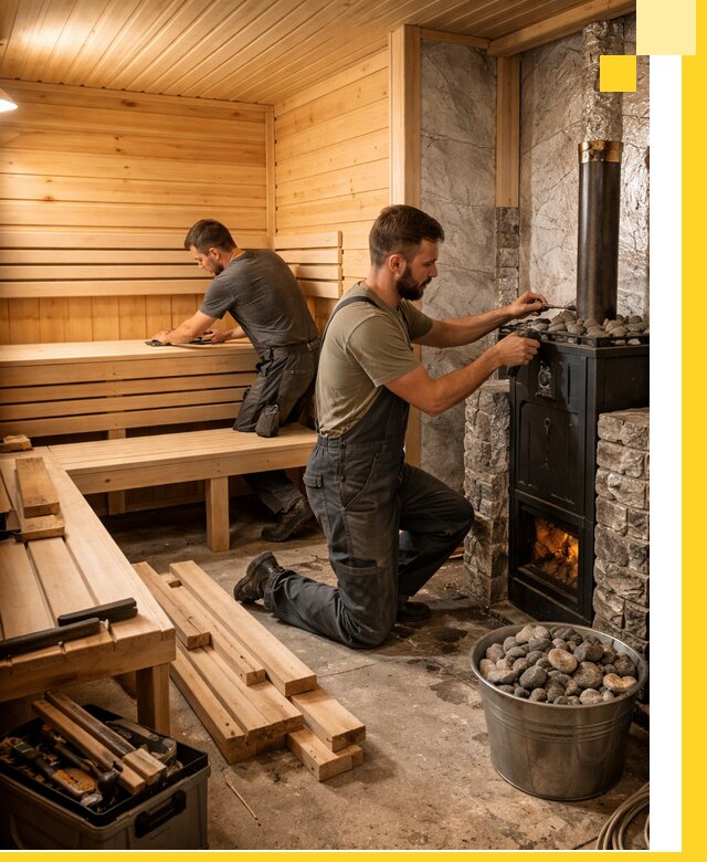 Дизайн и строительство интерьеров бань под ключ в Истре