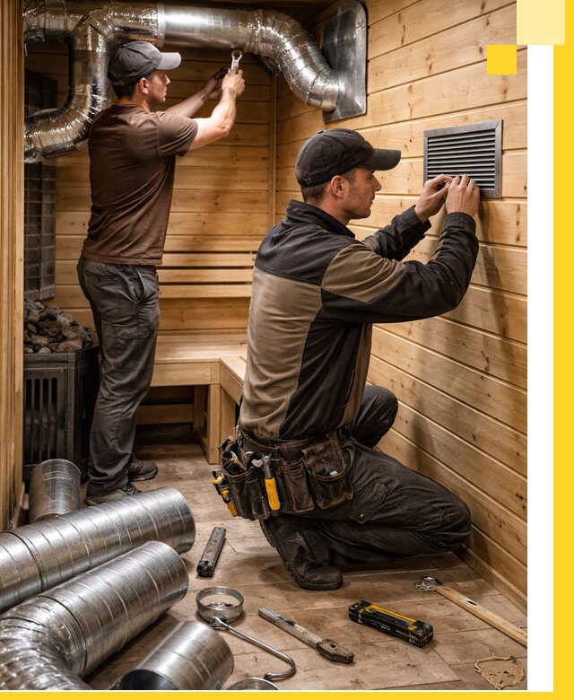 Проектирование и монтаж вентиляции бани в Истре под ключ