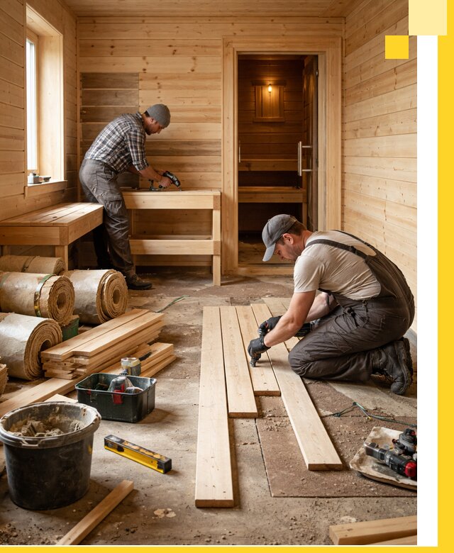 Индивидуальный проект бани с комнатой отдыха под ключ в Истре