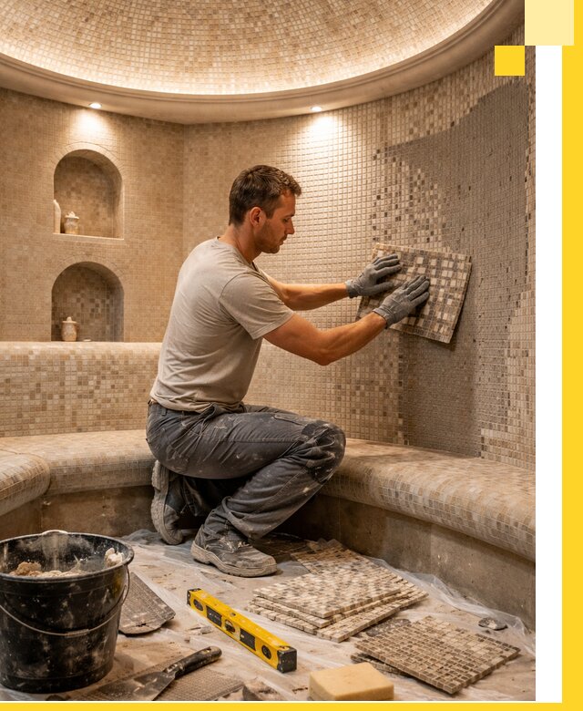 Устройство и монтаж домашнего хамама под ключ в Истре