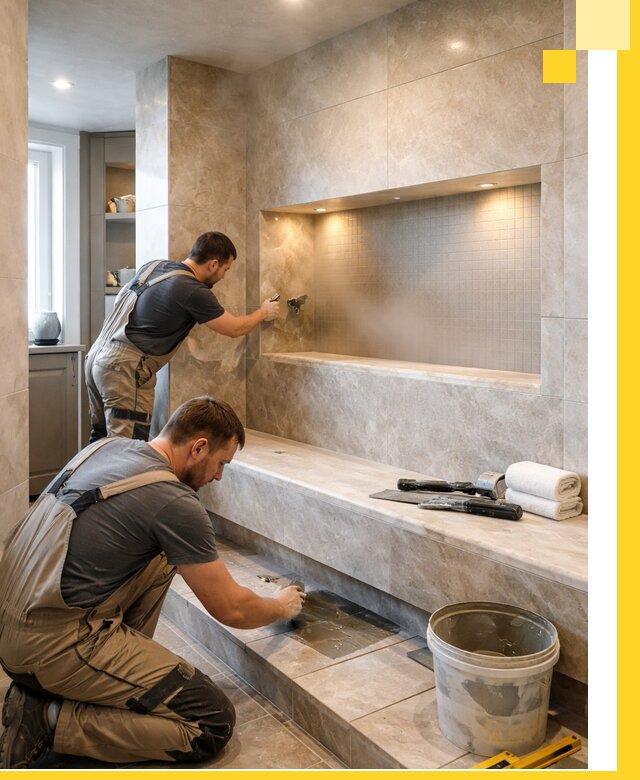 Профессиональное строительство хамама в квартире в Истре