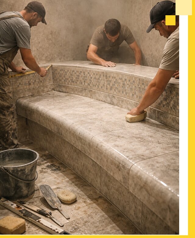 Изготовление и установка сидений для хамама в Истре