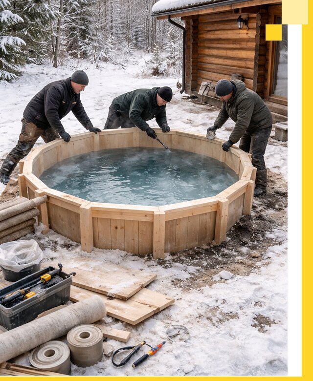 Изготовление и установка ледяных купелей под ключ в Истре