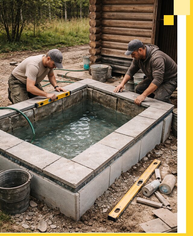 Изготовление и установка холодных купелей под ключ в Истре